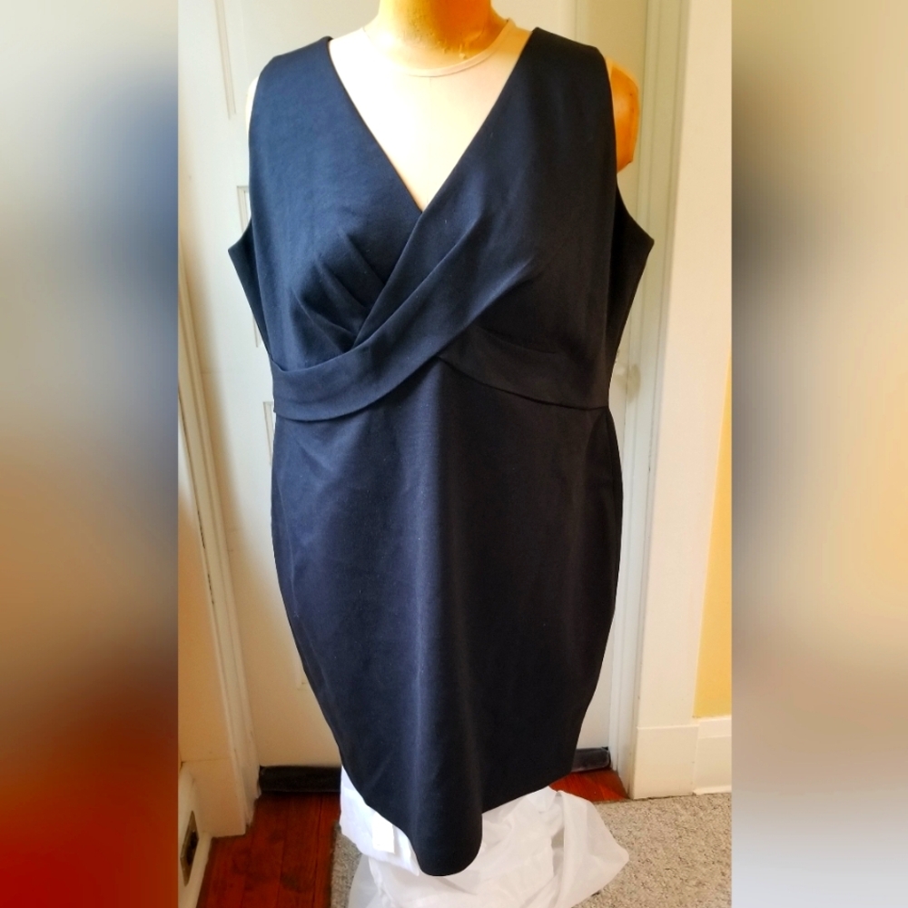 Tahari Woman NWT Sleeveless "Little Black Dress" is Fully Lined & Zips Up Sz 20
